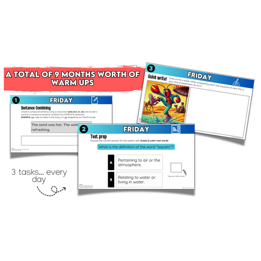 6th Grade Daily ELA Grammar Warm-ups