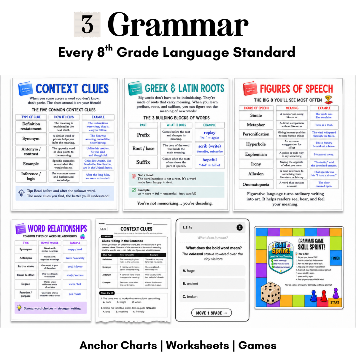 8th Grade Writing & Grammar Full Year Curriculum