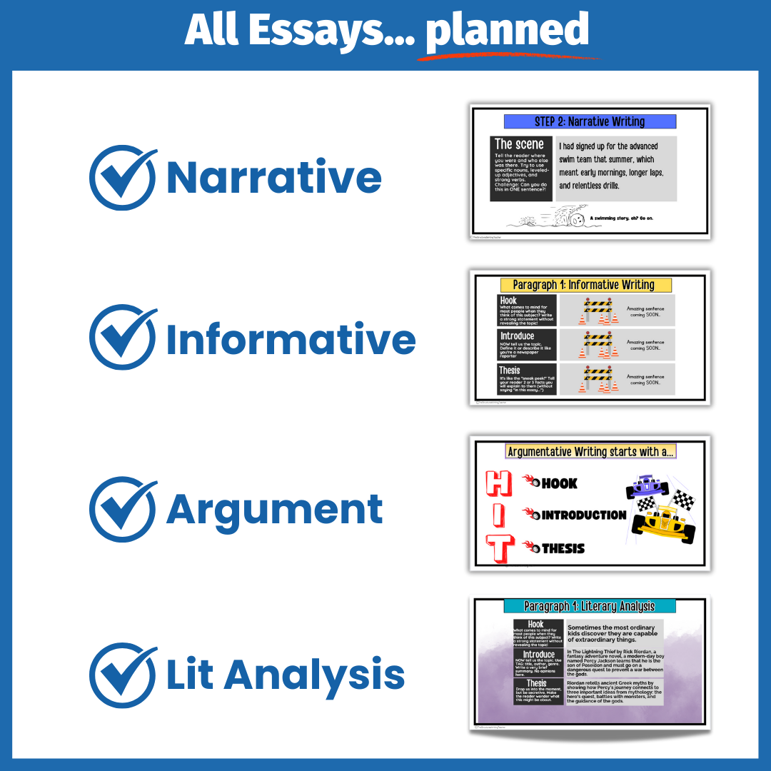 8th Grade Writing Curriculum | Complete Yearlong Writing Program