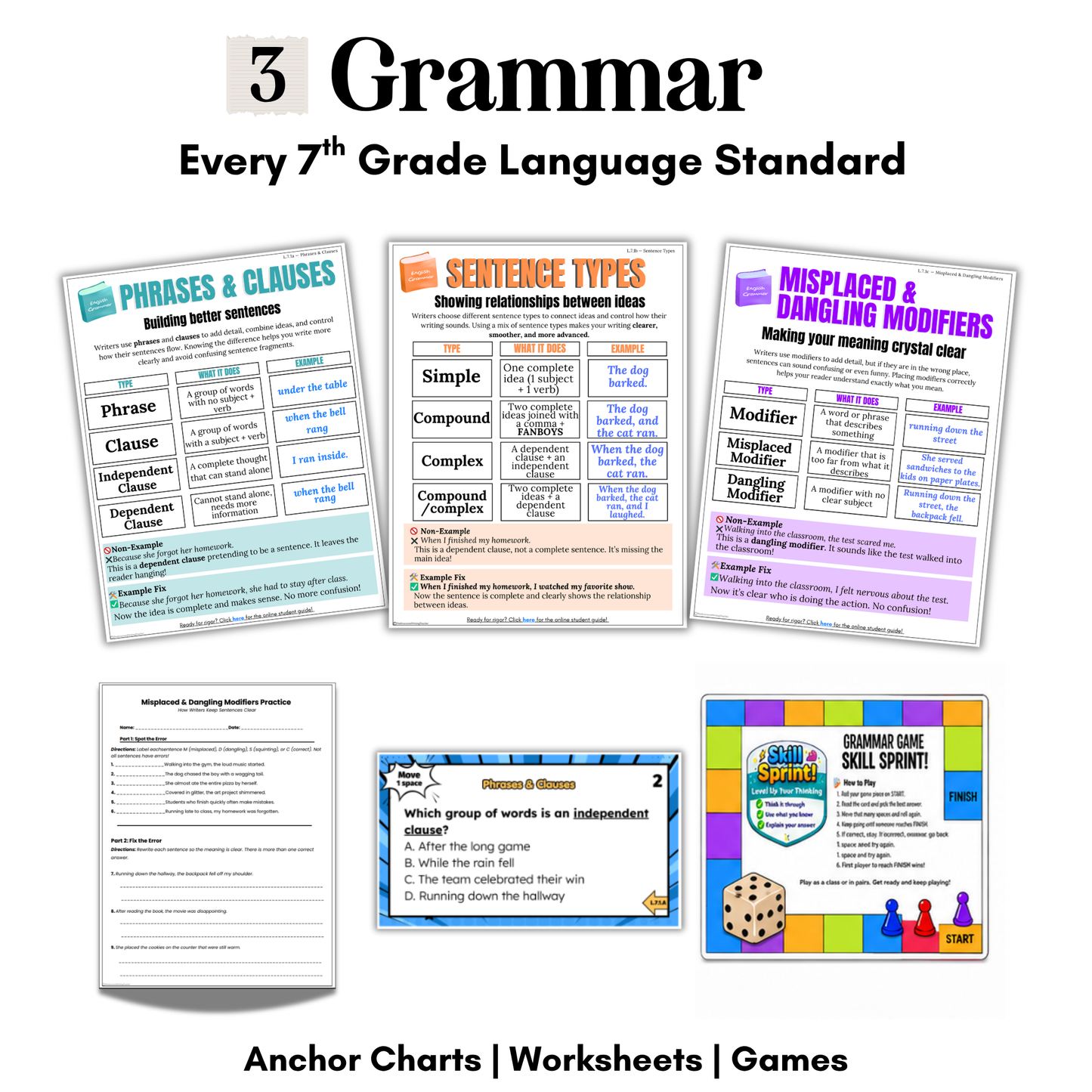 7th Grade Writing & Grammar Full Year Curriculum