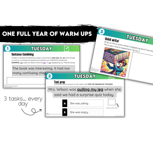 8th Grade Daily ELA Grammar Warm-ups