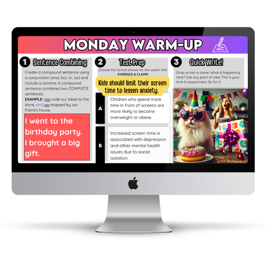6th Grade Daily ELA Grammar Warm-ups